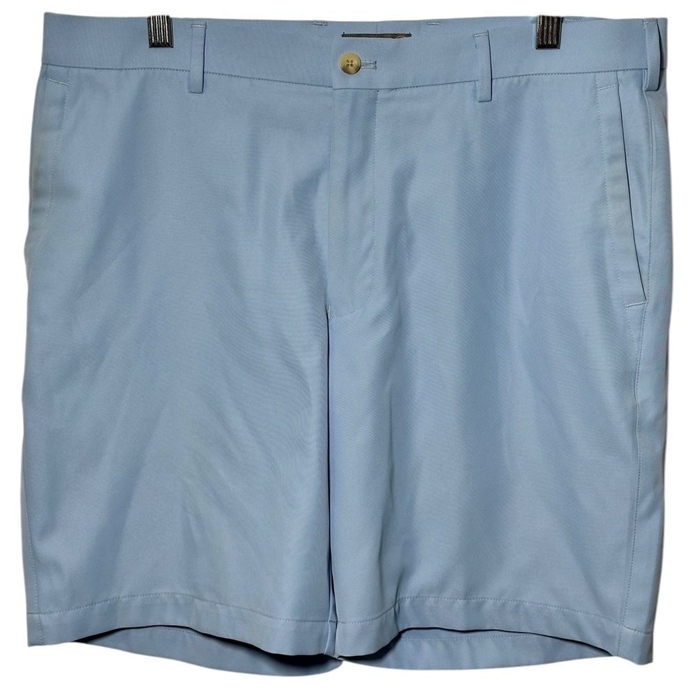 Peter Millar Crown Sport Mens 35 Blue Performance Golf Shorts Light Blue Luxury